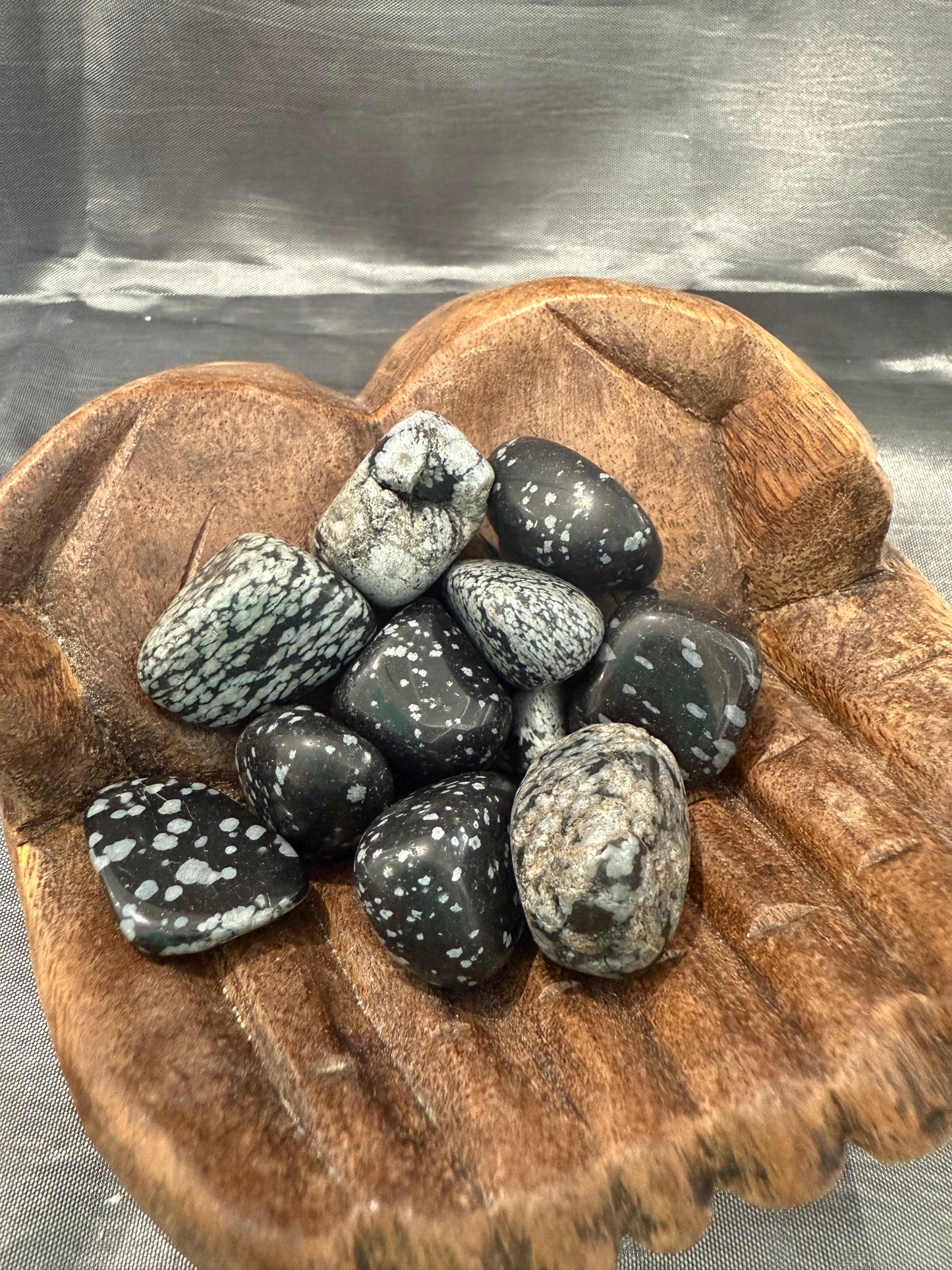 Snowflake Obsidian tumbled stone