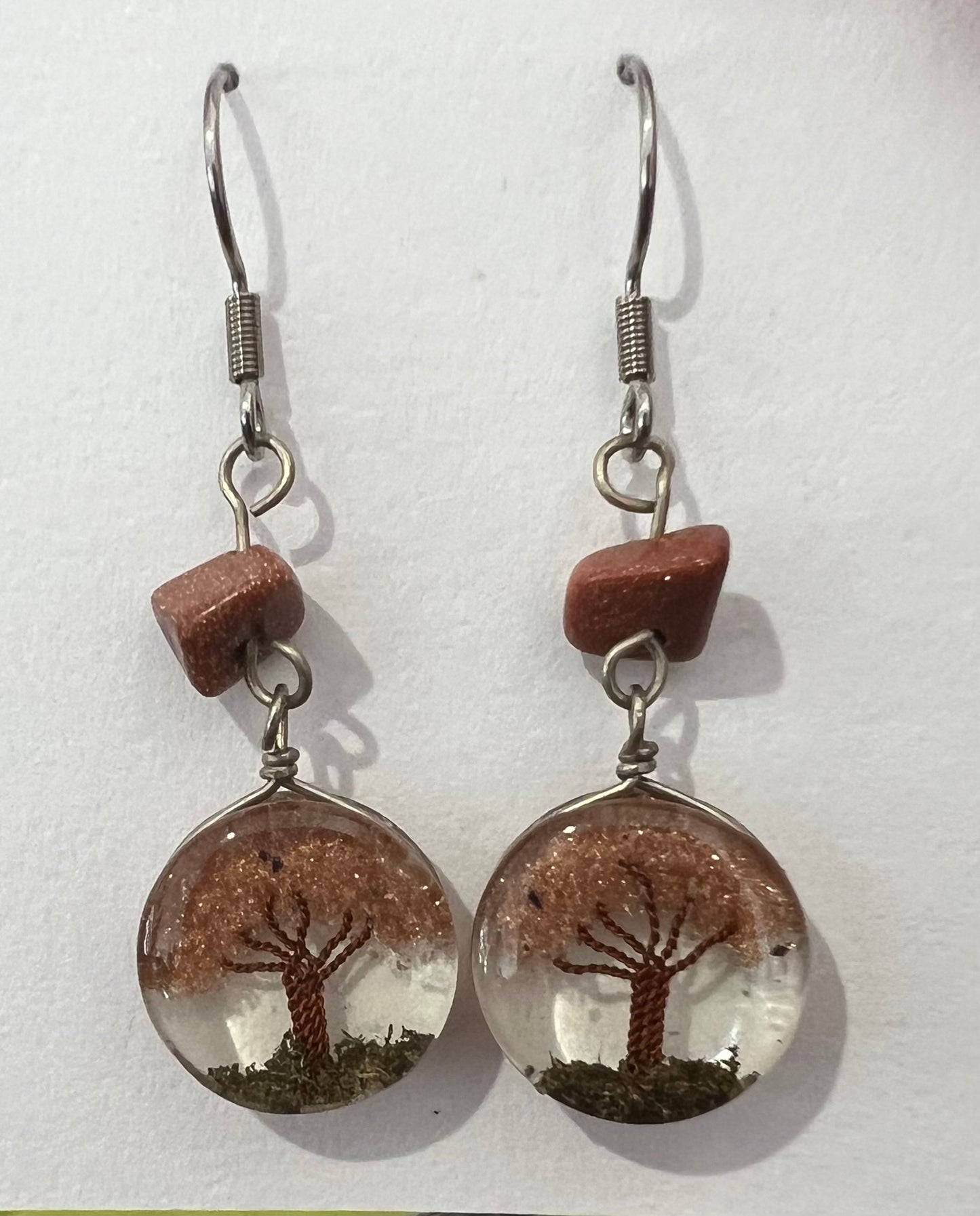 Crystal tree earrings ( Organite )