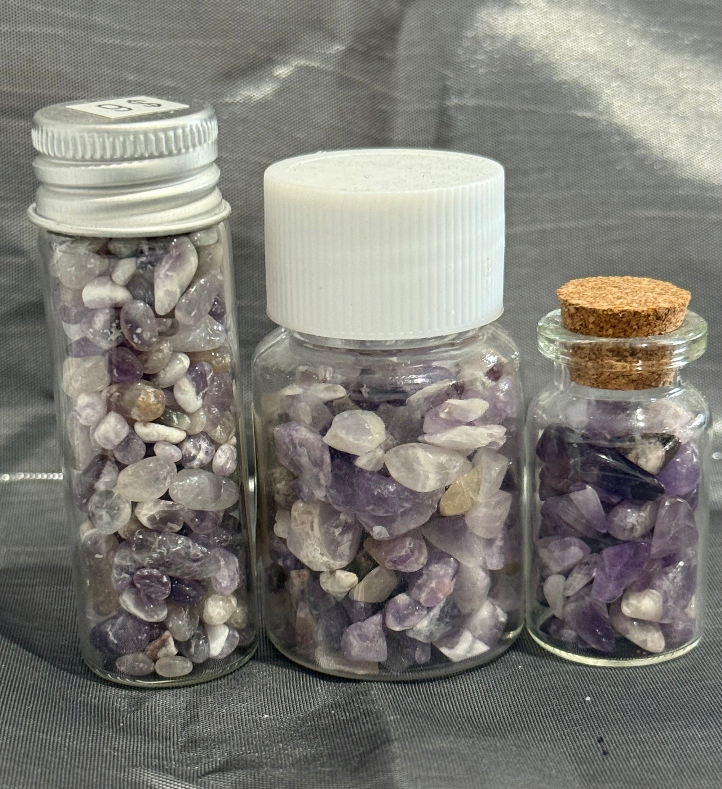 Amethyst chip bottles