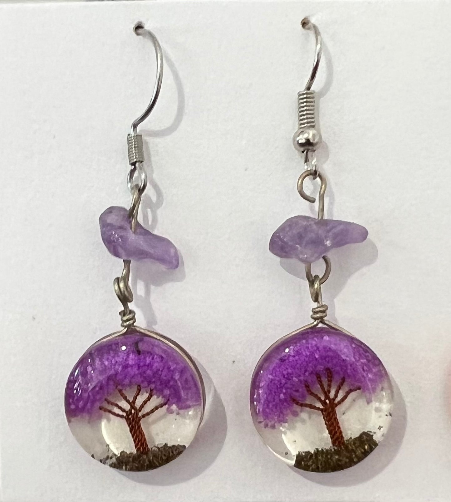 Crystal tree earrings ( Organite )