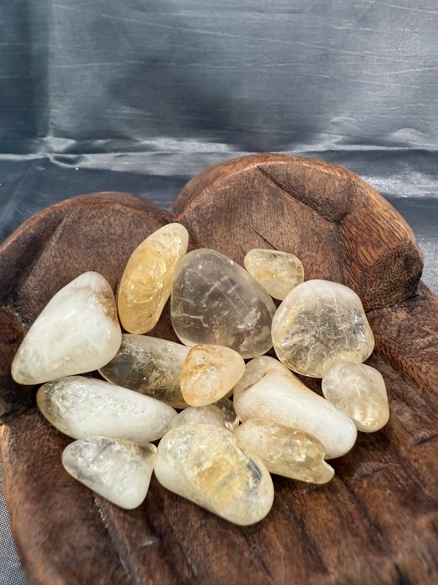 Citrine tumbled stone