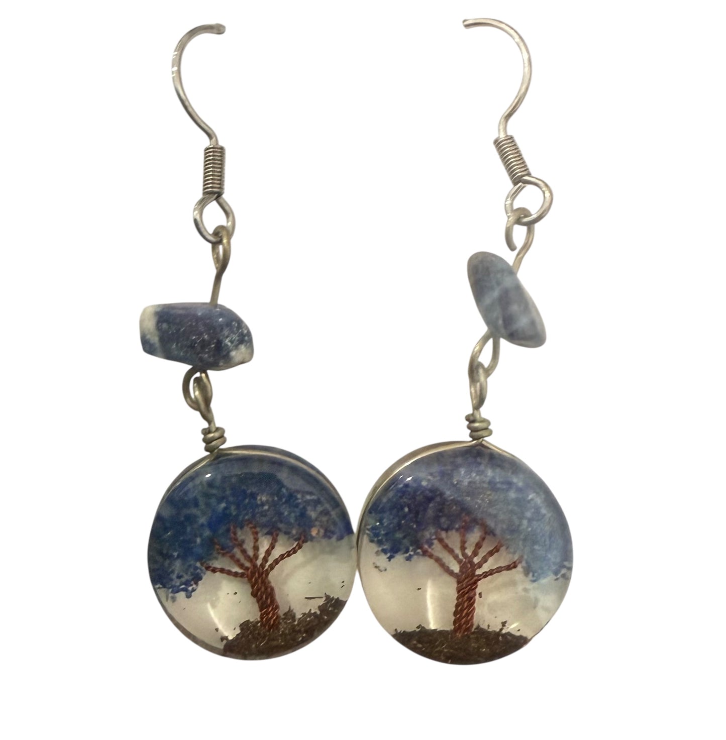 Crystal tree earrings ( Organite )