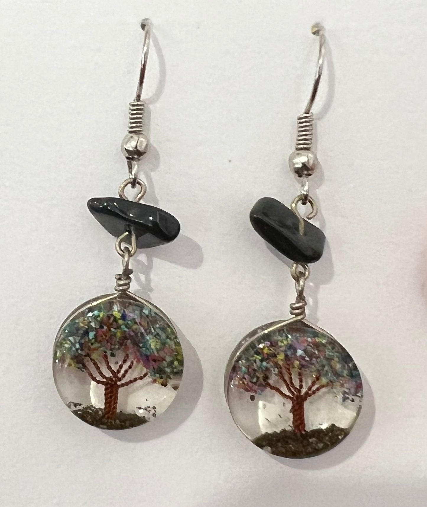 Crystal tree earrings ( Organite )
