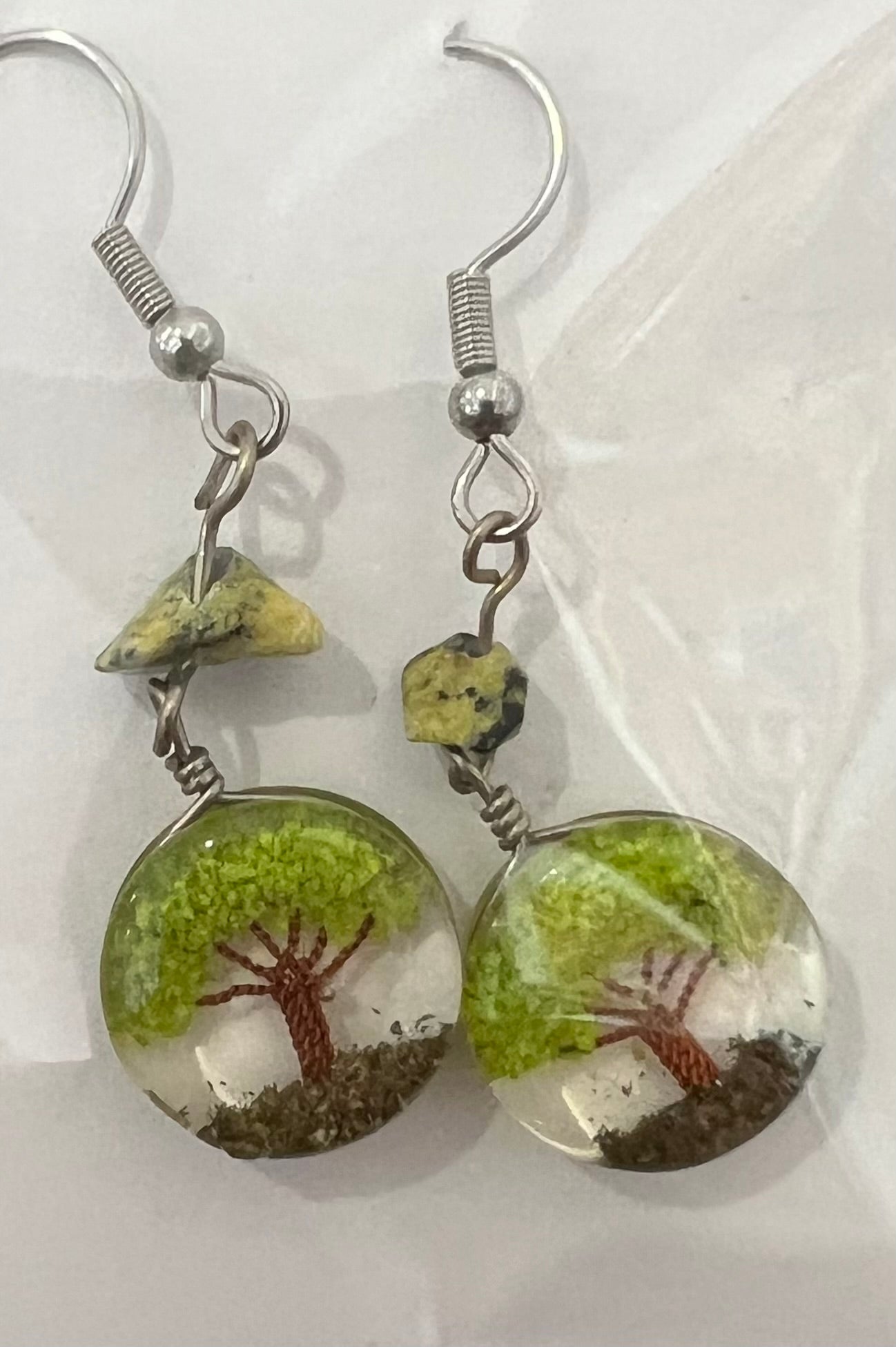 Crystal tree earrings ( Organite )