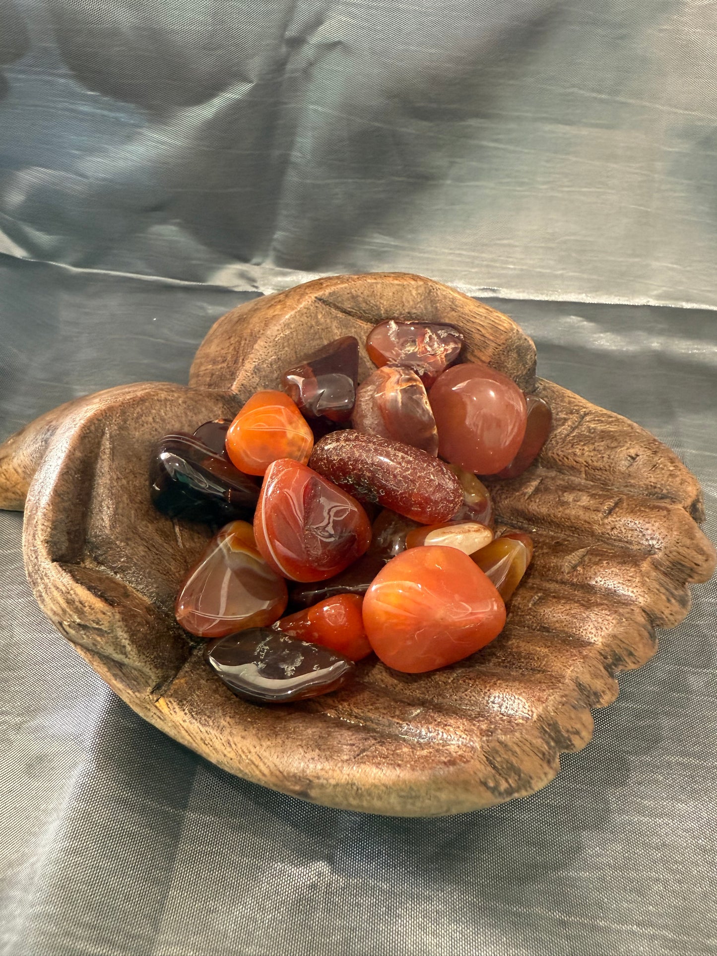Carnelian tumbled stone