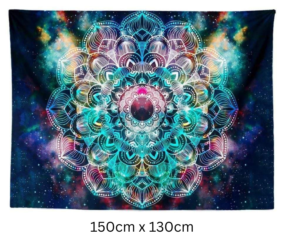 Wall hanging / throw -Rainbow Mandala