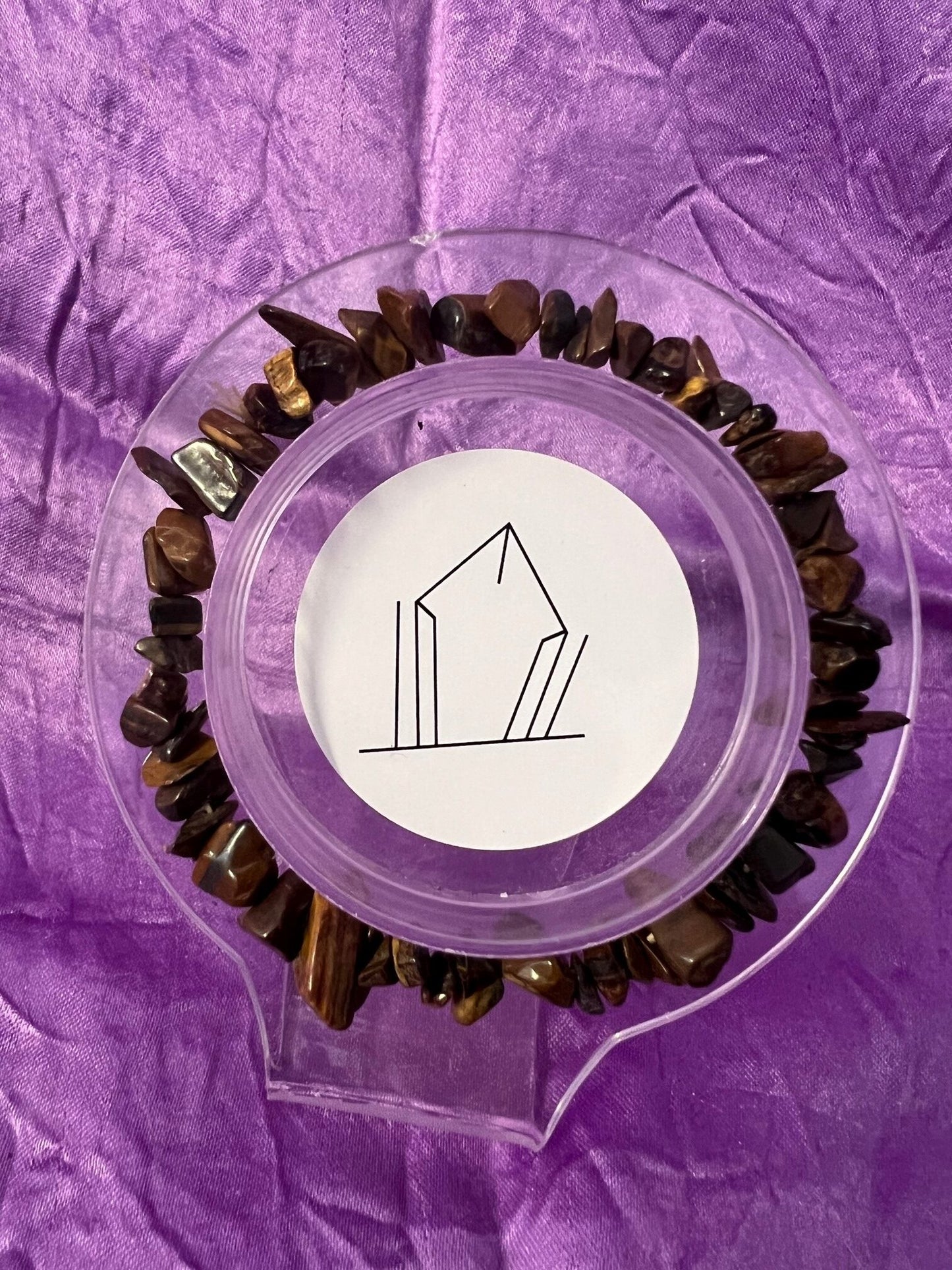 Gemstone chip bracelet.