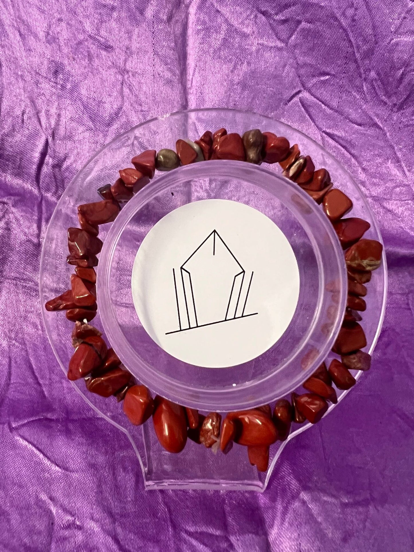 Gemstone chip bracelet.