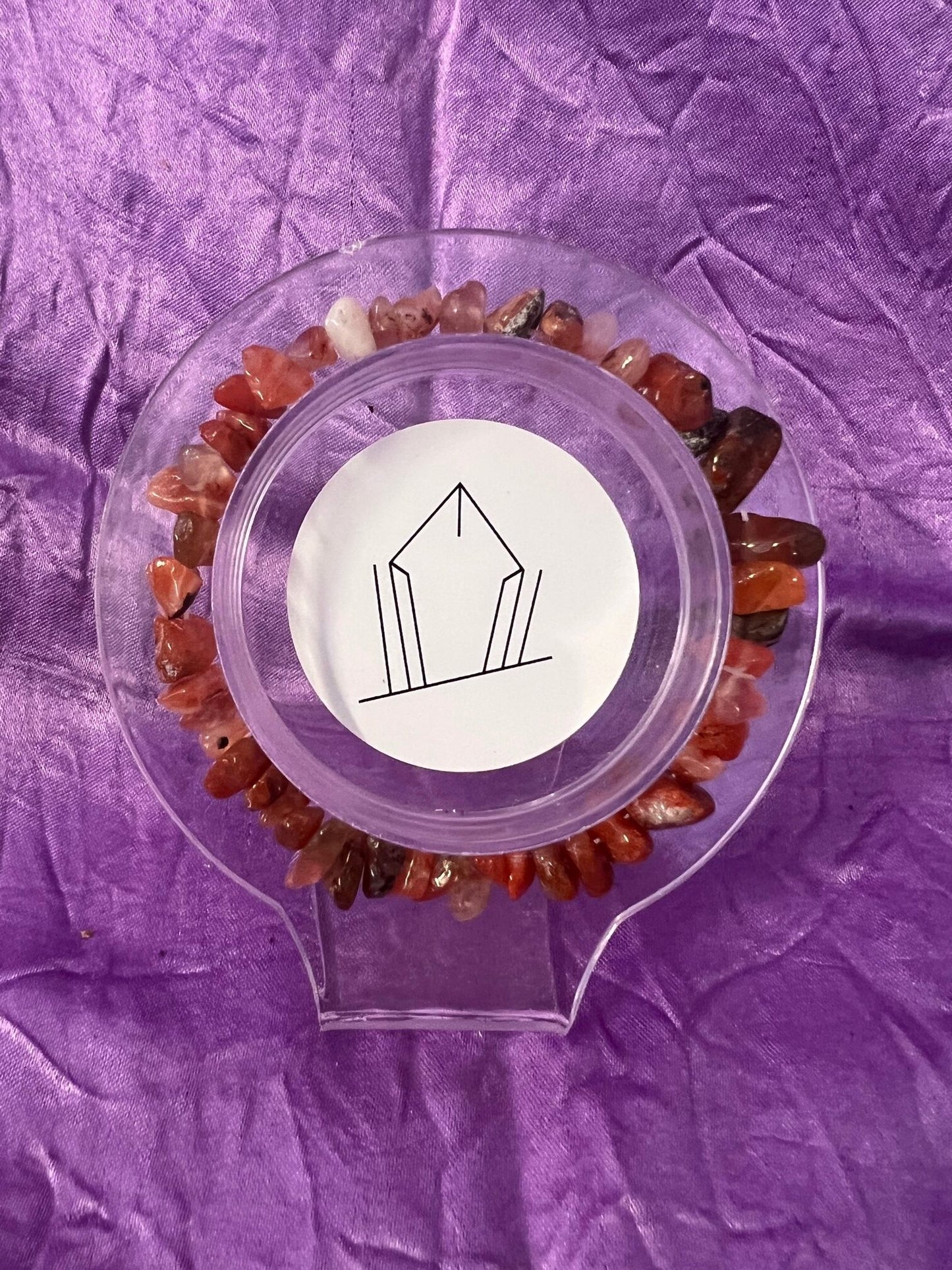 Gemstone chip bracelet.
