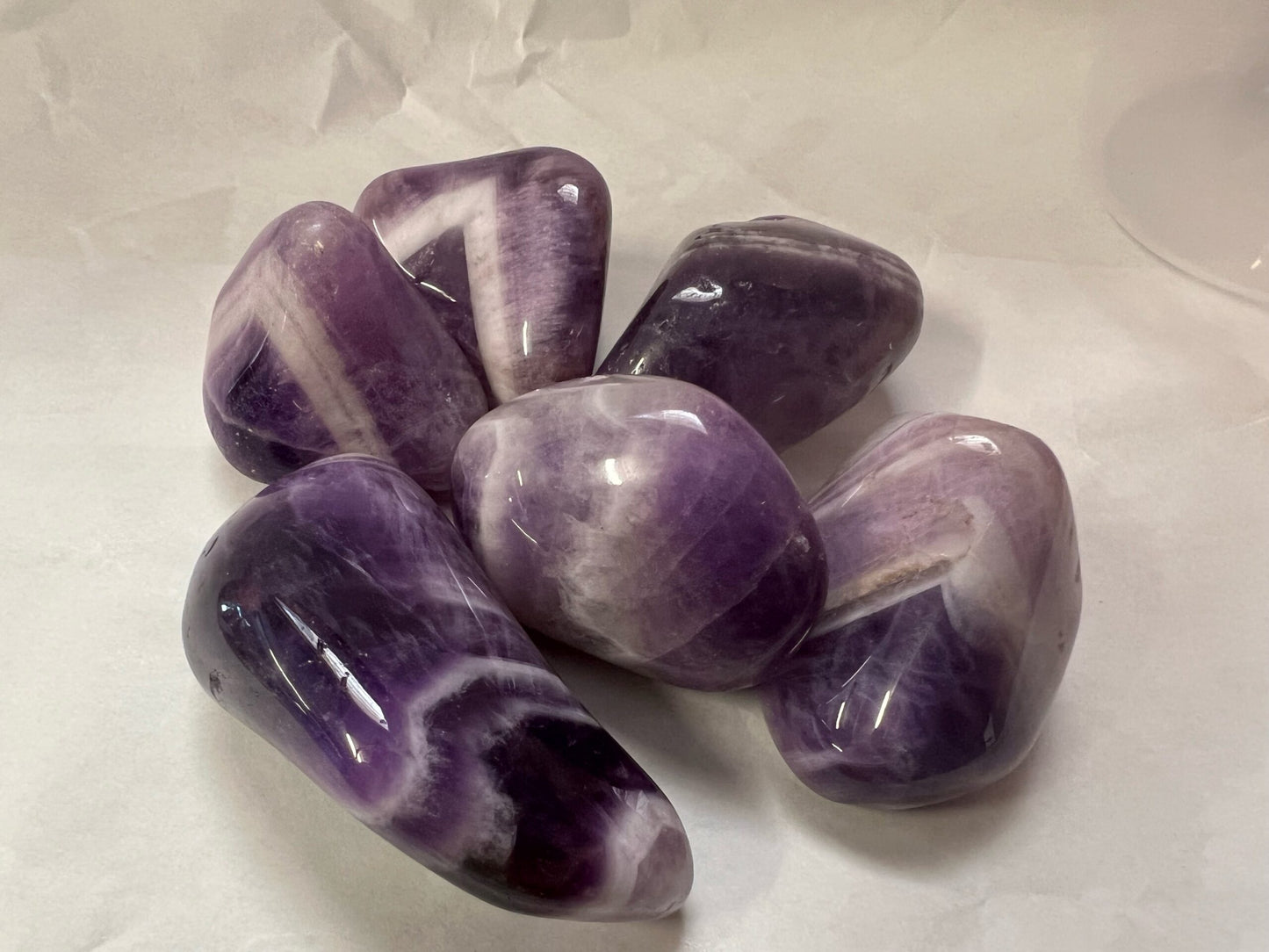 Chevron Amethyst tumbles