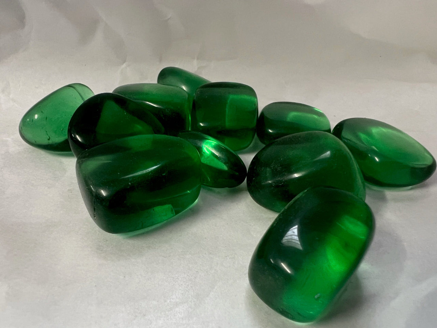 Green Obsidian tumbles