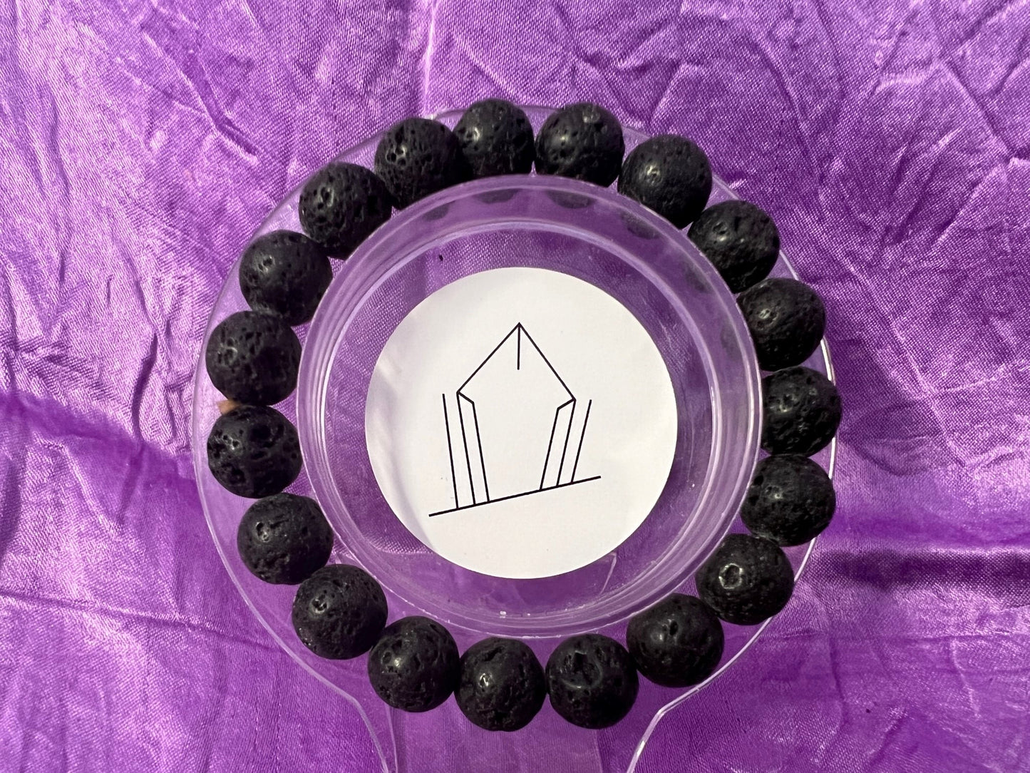 Lava Bead bracelet. 10mm