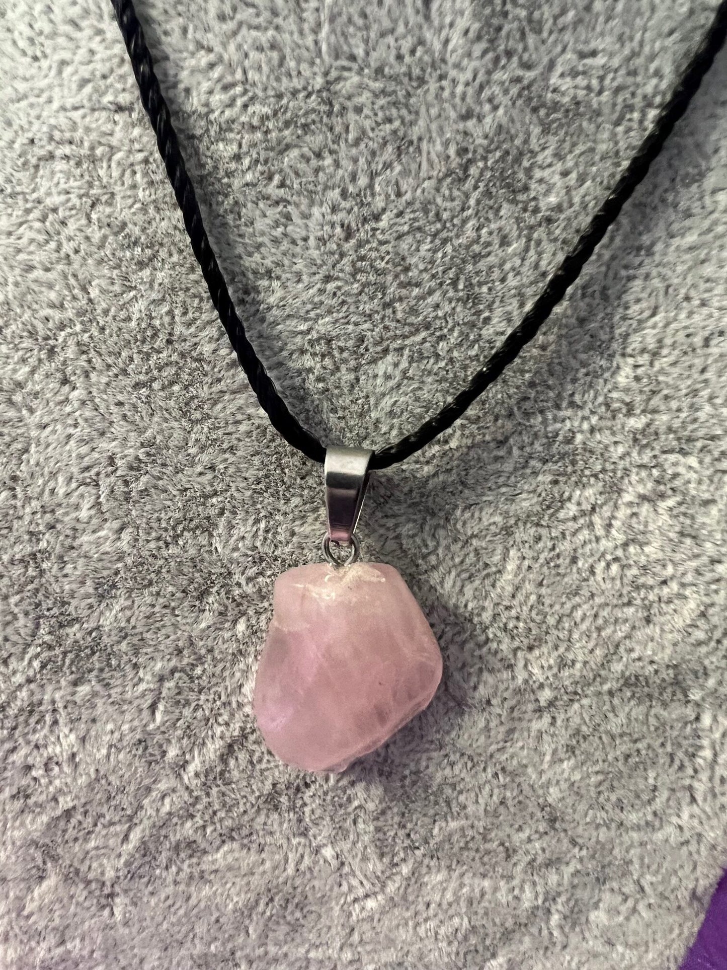 Natural shaped crystal necklace