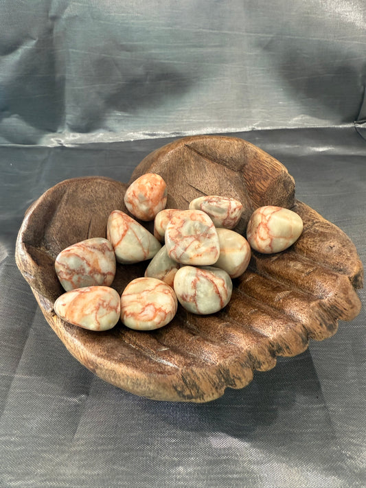 Red vein Jasper tumbled stone