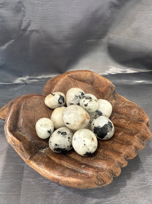 Rainbow Moonstone tumbled stone