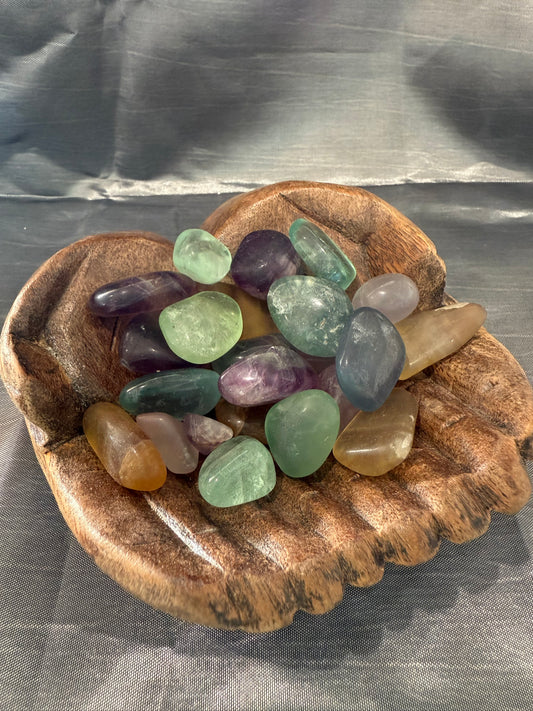 Fluorite tumbled stone