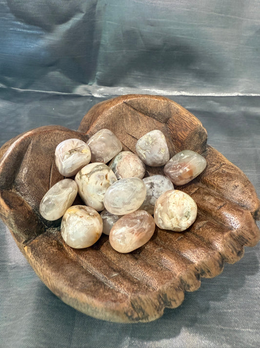 Flower Agate tumbled stone