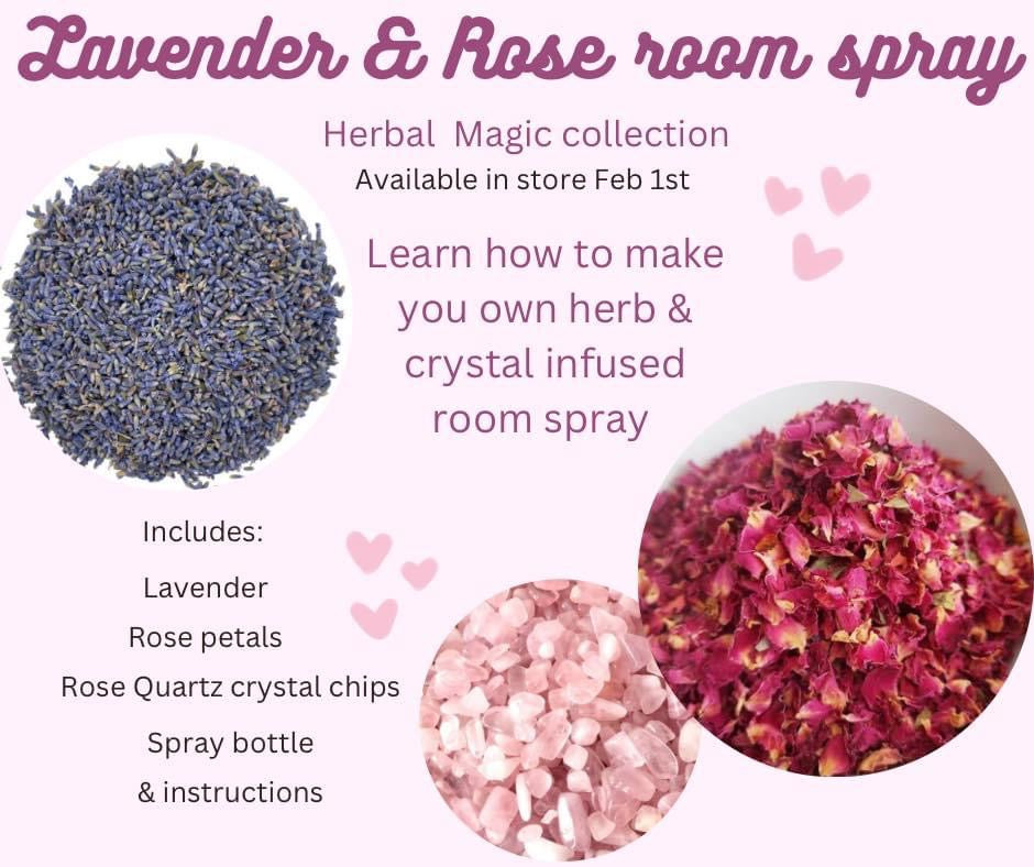 All about love - Herbal Magic Collection - Lavender & Rose room spray DIY Kit