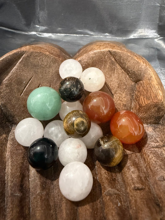 Mini gemstone spheres