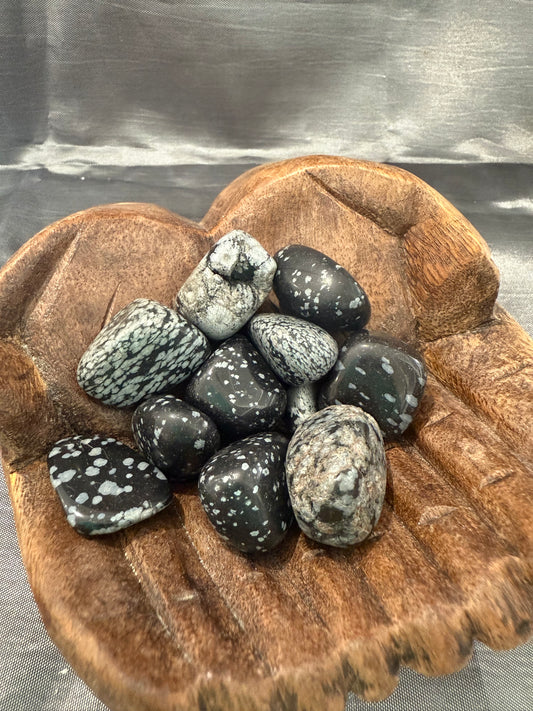 Snowflake Obsidian tumbled stone
