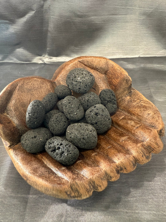 Lava rock tumbled stone