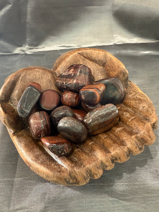 Red Tiger eye tumbled stone