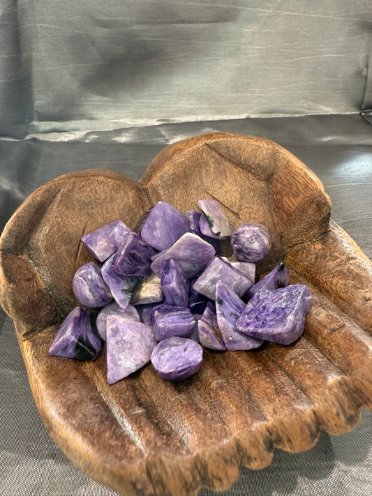 Charolite semi tumbled stone