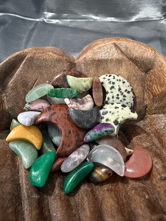 Mini moon carvings