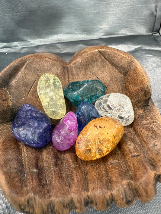 Crackle Quartz tumbled stone