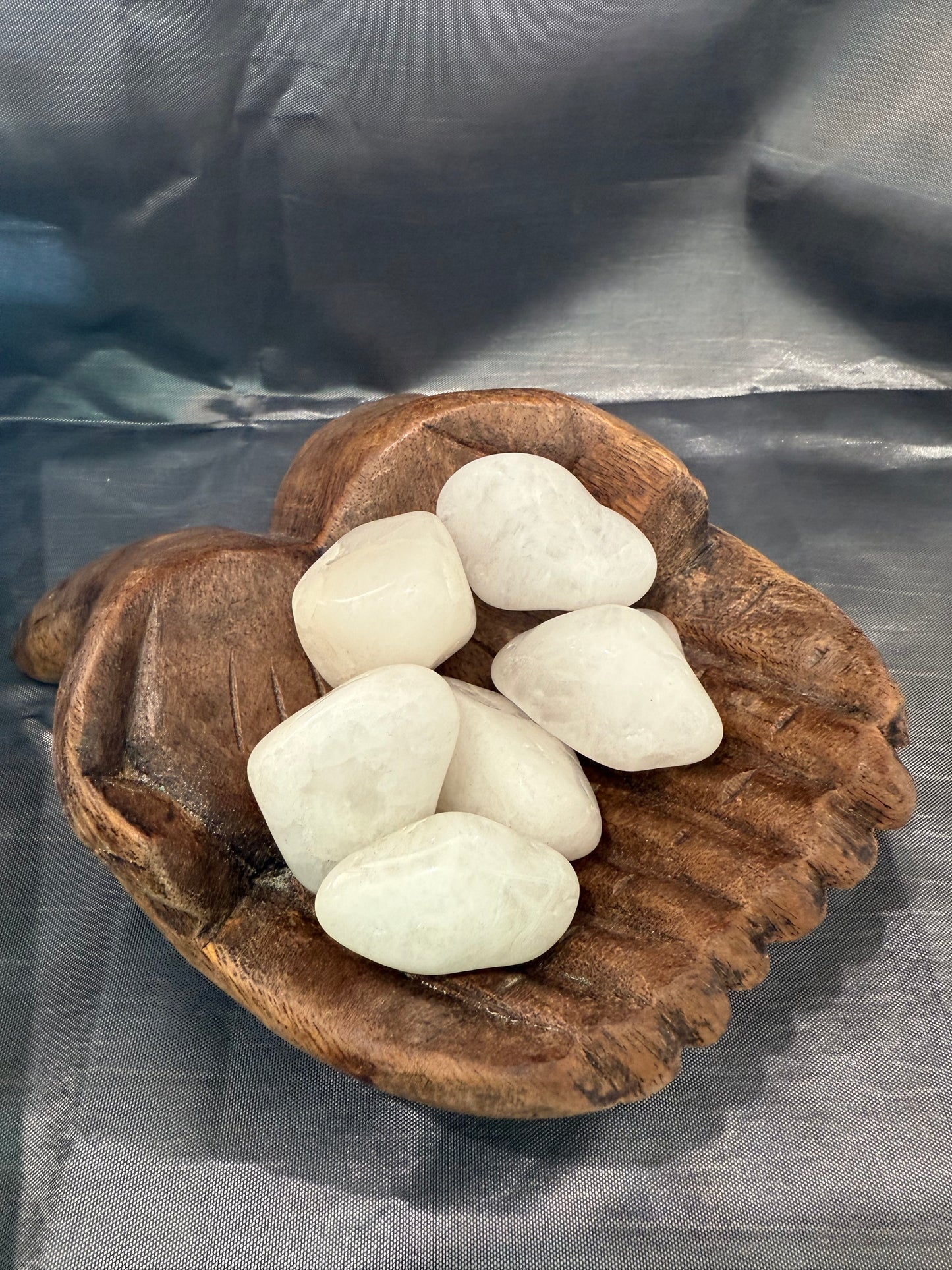 Milky quartz large tumbled stone