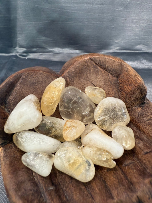Citrine tumbled stone
