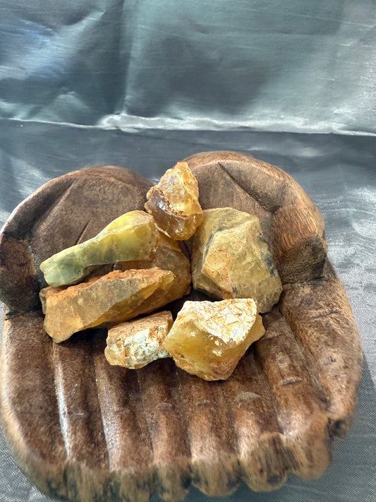 Yellow opal raw stone
