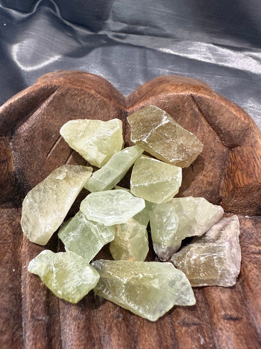Green Calcite raw stone