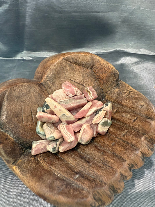 Rhodochrosite semi tumbled stone