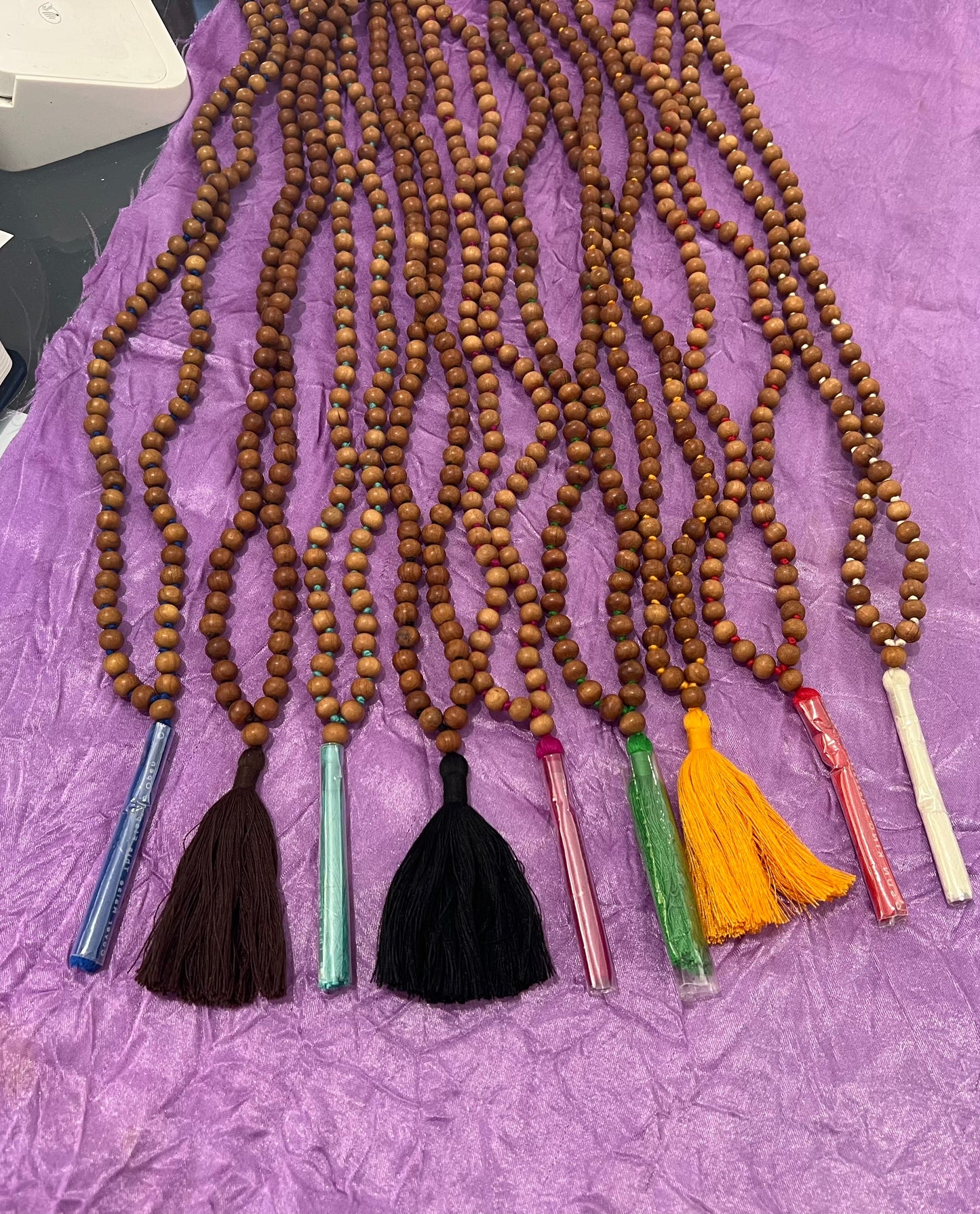 Sandlewood Mala bead necklace with tassel