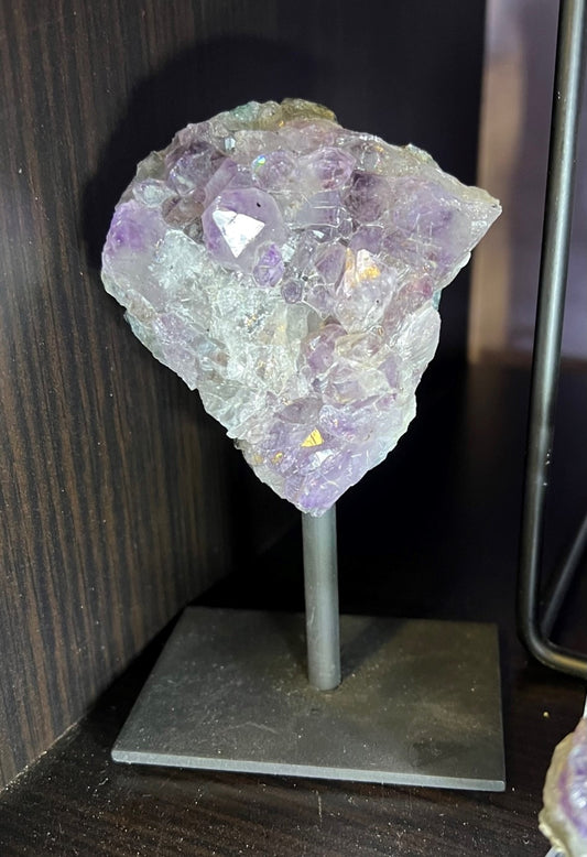 Amethyst Clusters on stands