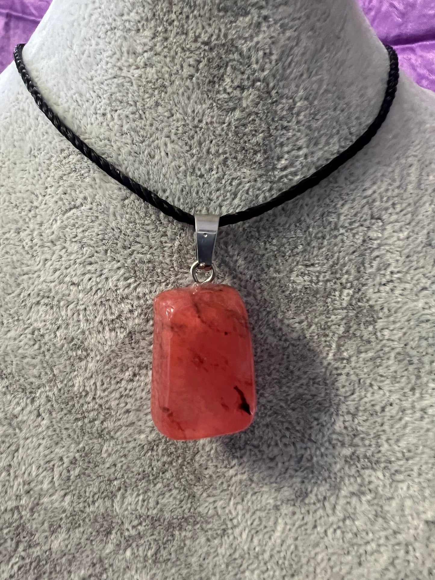 Natural shaped crystal necklace