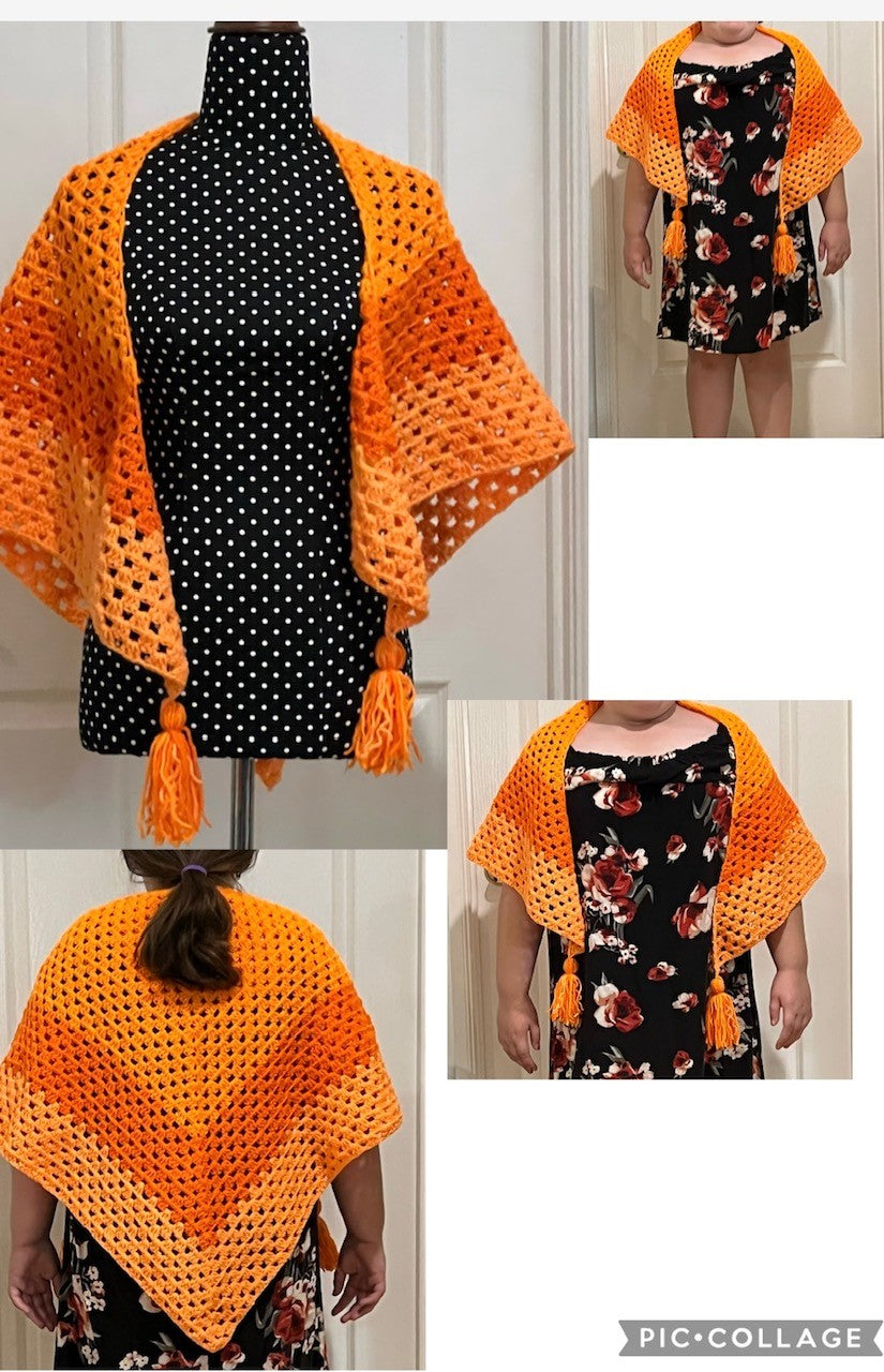 Bright Orange Shawl